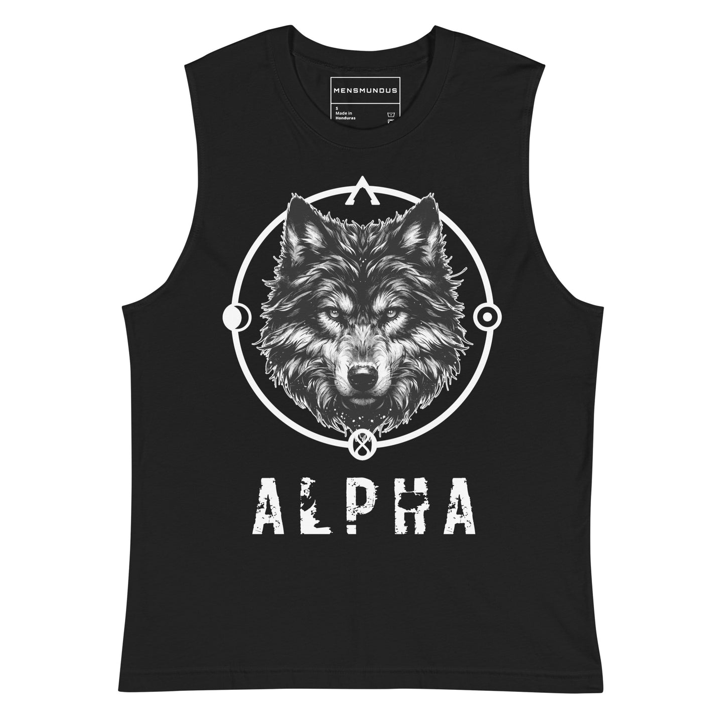 Wolf Muscle Shirt "Alpha" active wear,alpha,animal motif,bold design,endurance,gym wear,iconic,leadership,lone wolf,motivational,muscle shirt,power,premium quality,resilience,spirit animal,strength,unique design,unisex,wolf