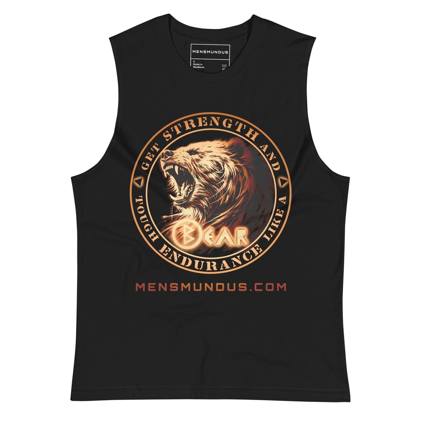 Bear "Berkana" Mensmundus Edition Muscle-Shirt active wear,animal motif,bear,bold design,endurance,gym wear,iconic,motivational,muscle shirt,nature spirit,power,premium quality,resilience,strength,unique design,unisex