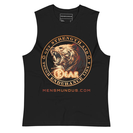 Bear "Berkana" Mensmundus Edition Muscle-Shirt active wear,animal motif,bear,bold design,endurance,gym wear,iconic,motivational,muscle shirt,nature spirit,power,premium quality,resilience,strength,unique design,unisex