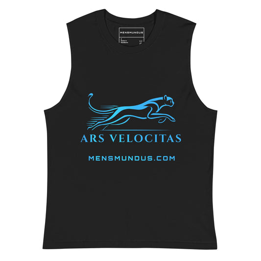 Cheetah "ARS VELOCITAS" Mensmundus Edition Muscle-Shirt active wear,agility,animal motif,bold design,cheetah,endurance,gym wear,iconic,motivational,muscle shirt,nature-inspired,power,predator,premium quality,resilience,speed,stealth,strength,unique design