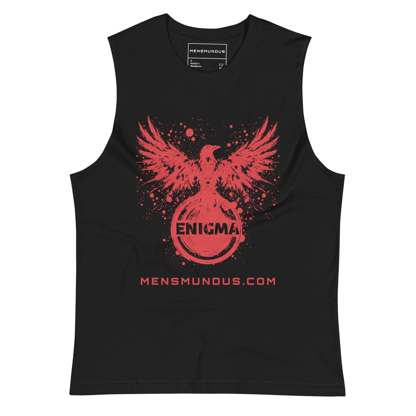 Raven "Enigma" Mensmundus Edition Muscle-Shirt active wear,animal motif,bold design,endurance,enigma,freedom,gym wear,iconic,motivational,muscle shirt,mystery,power,premium quality,raven,resilience,strength,transformation,unique design,unisex