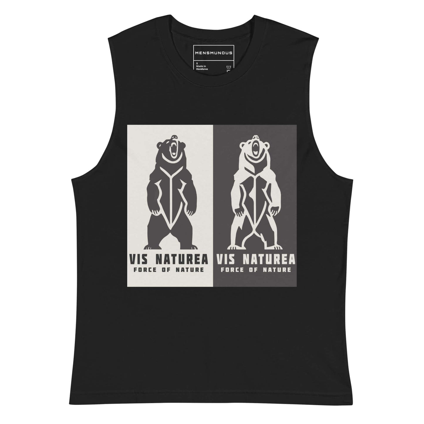 Bear Muscle Shirt "Force of Nature 2" active wear,animal motif,bear,bold design,endurance,gym wear,iconic,motivational,muscle shirt,nature spirit,power,premium quality,resilience,strength,unique design,unisex