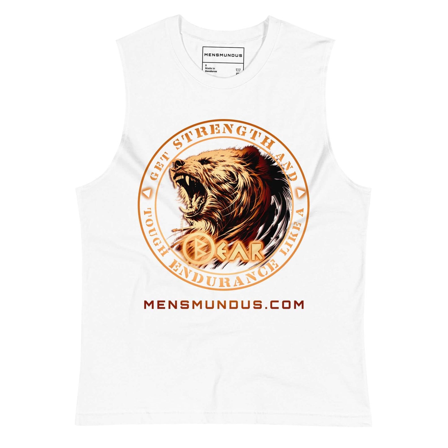 Bear "Berkana" Mensmundus Edition Muscle-Shirt active wear,animal motif,bear,bold design,endurance,gym wear,iconic,motivational,muscle shirt,nature spirit,power,premium quality,resilience,strength,unique design,unisex