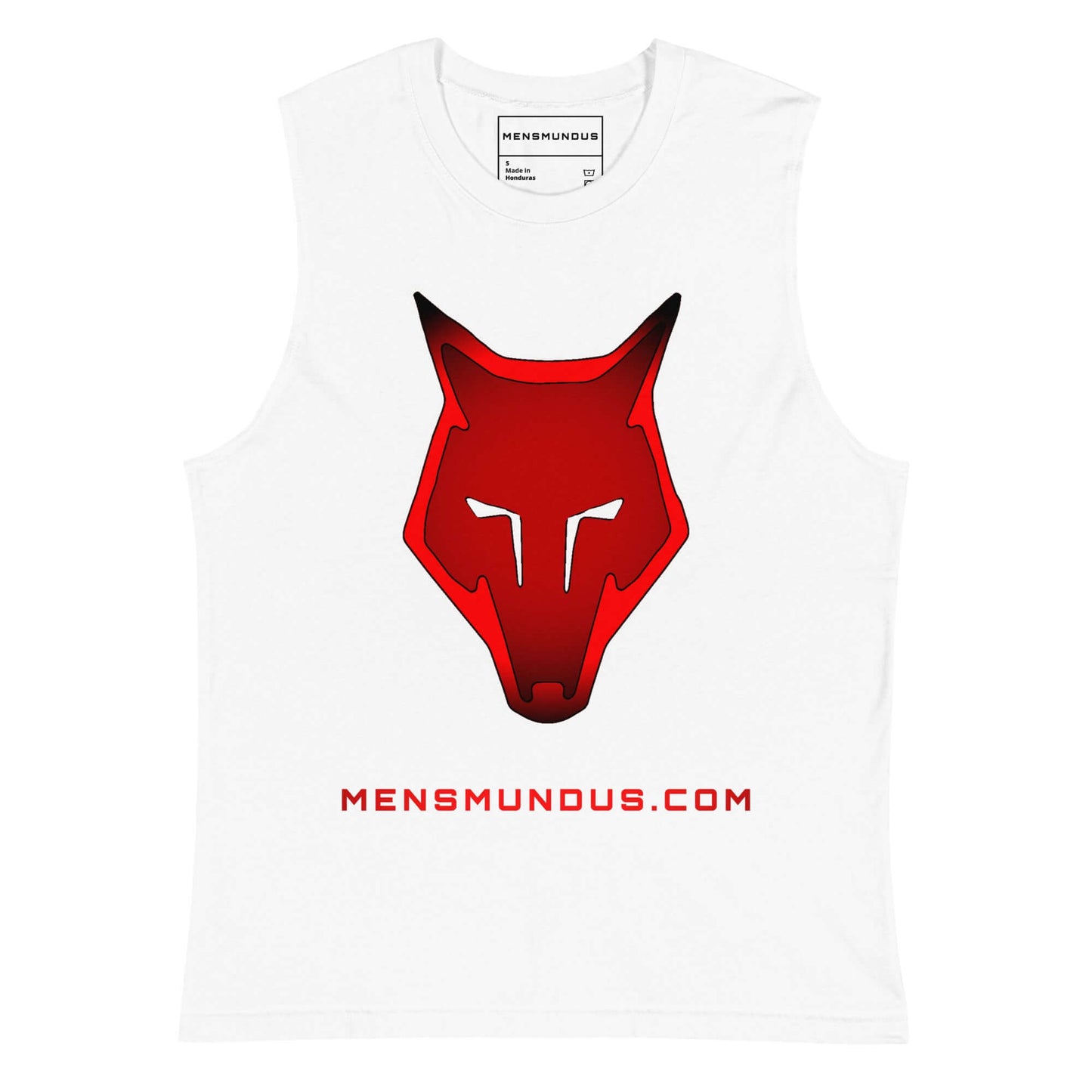 Wolf Logo "LOBO" Mensmundus Edition Muscle-Shirt active wear,alpha,animal motif,bold design,courage,endurance,freedom,gym wear,iconic,lone wolf,motivational,muscle shirt,nature-inspired,power,predator,premium quality,resilience,stealth,strength,survival,u