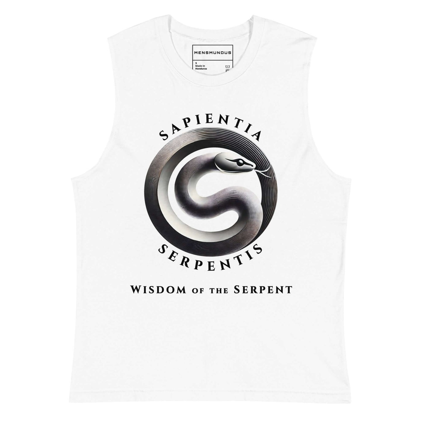 Serpent "Sapienta Serpentis" Muscle T-Shirt active wear,ancient symbol,animal motif,bold design,endurance,gym wear,iconic,knowledge,motivational,muscle shirt,mystery,power,premium quality,resilience,serpent,strength,transformation,unique design,unisex,wis