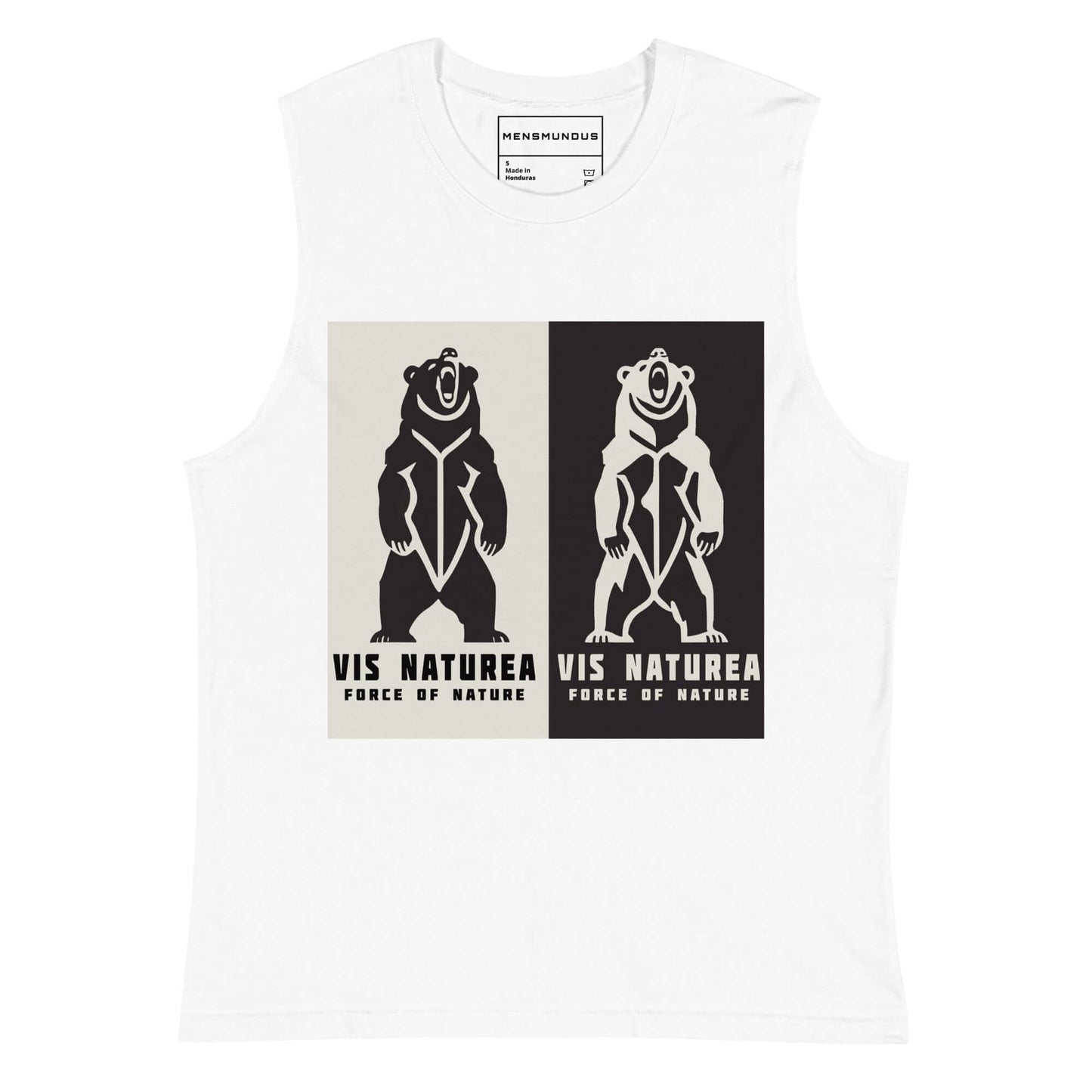 Bear Muscle Shirt "Force of Nature 2" active wear,animal motif,bear,bold design,endurance,gym wear,iconic,motivational,muscle shirt,nature spirit,power,premium quality,resilience,strength,unique design,unisex