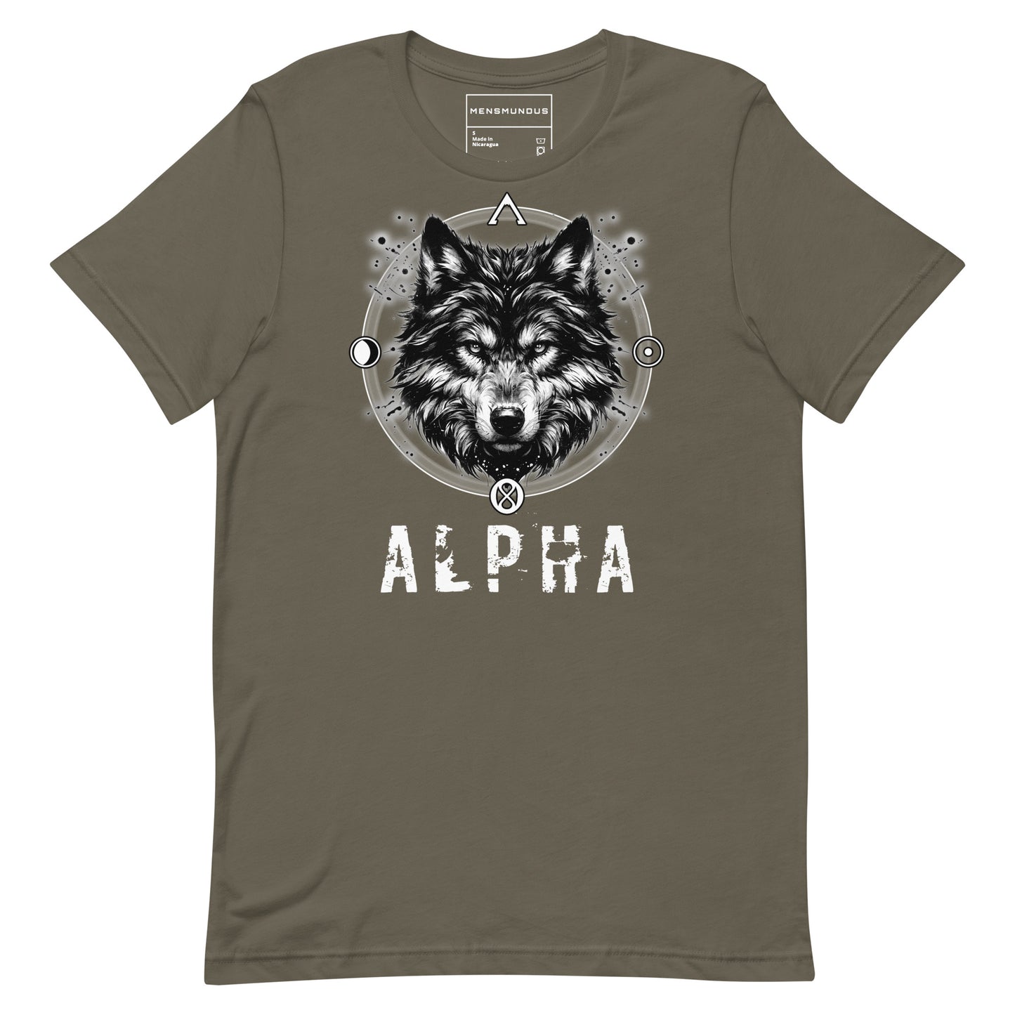 Wolf Unisex T-Shirt "Alpha" Premium 100% Cotton alpha,animal motif,athletic fit,bold design,endurance,fitted design,freedom,leadership,lone wolf,motivational,nature-inspired,power,premium quality,spirit animal,T-shirt,unique design,unisex,wolf