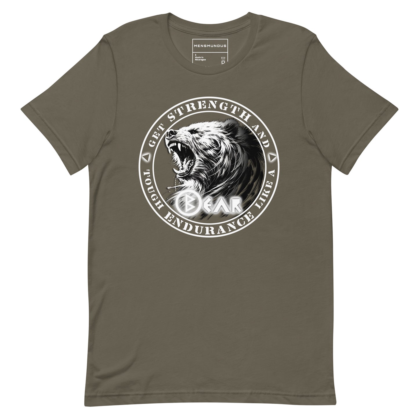 Bear Unisex T-Shirt "BERKANA" Premium 100% Cotton animal motif,athletic fit,bear,bold design,endurance,fitted design,freedom,motivational,nature spirit,nature-inspired,power,premium quality,resilience,strength,T-shirt,unique design,unisex