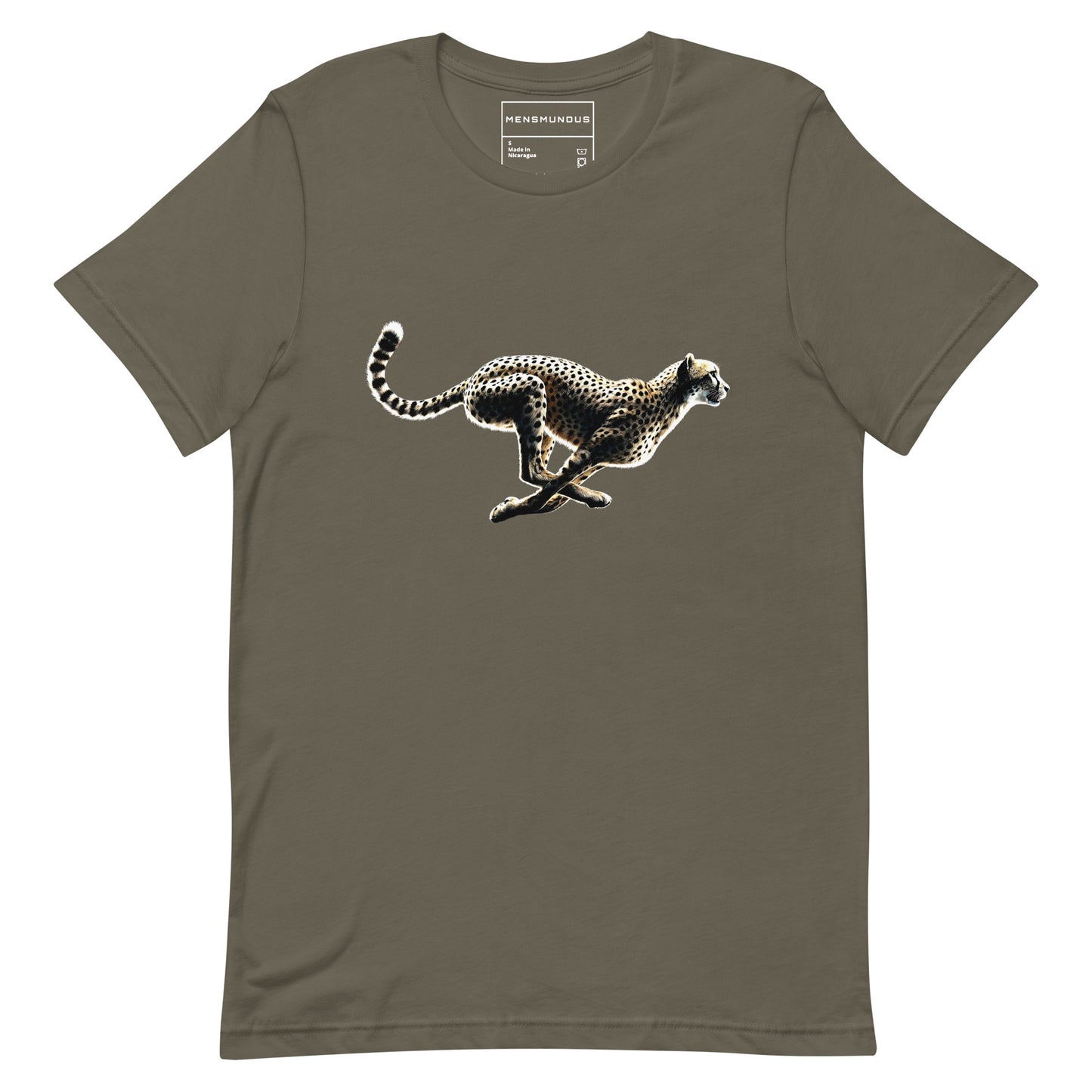 Cheetah Unisex T-Shirt "Sprint" Premium 100% Cotton agility,animal motif,athletic fit,bold design,cheetah,endurance,fitted design,freedom,motivational,nature-inspired,power,predator,premium quality,resilience,speed,stealth,strength,T-shirt,unique design,u