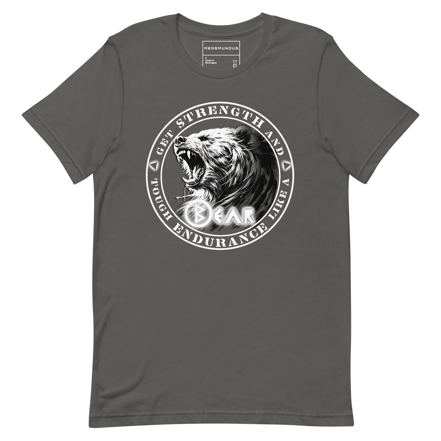 Bear Unisex T-Shirt "BERKANA" Premium 100% Cotton animal motif,athletic fit,bear,bold design,endurance,fitted design,freedom,motivational,nature spirit,nature-inspired,power,premium quality,resilience,strength,T-shirt,unique design,unisex