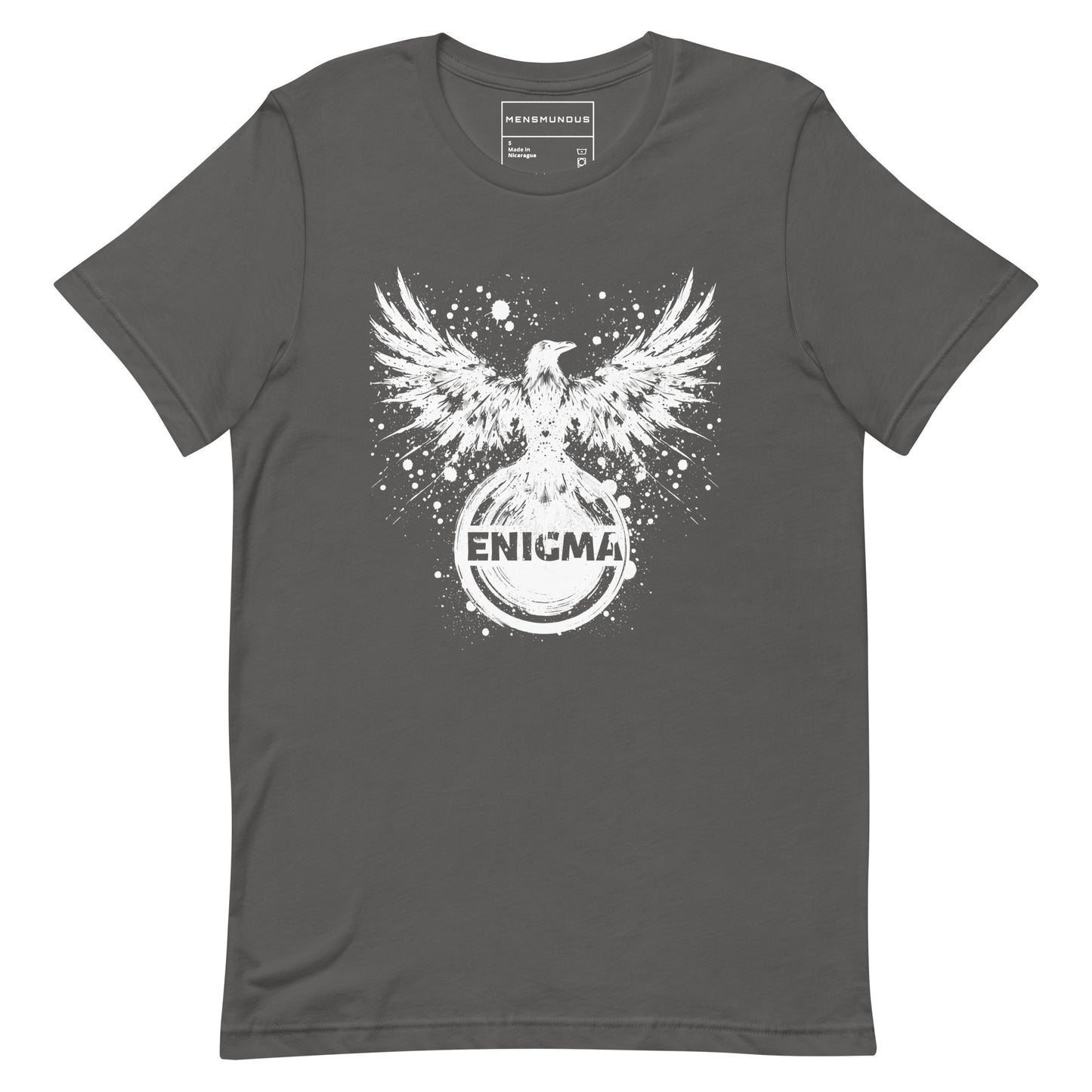 Raven Unisex T-Shirt "ENIGMA" Premium 100% Cotton animal motif,athletic fit,bold design,endurance,enigma,fitted design,freedom,motivational,mystery,nature-inspired,power,premium quality,raven,T-shirt,transformation,unique design,unisex