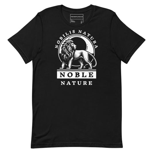 Lion Unisex T-Shirt "Noble nature" Premium 100% Cotton animal motif,athletic fit,bold design,courage,endurance,fitted design,freedom,leadership,lion,majesty,motivational,nature,nature-inspired,noble,power,premium quality,strength,T-shirt,unique design,uni