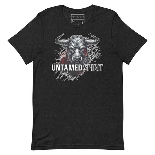 Bull Unisex T-Shirt "Untamed Spirit" Premium 100% Cotton animal motif,athletic fit,bold design,bull,endurance,fitted design,freedom,motivational,nature-inspired,power,premium quality,resilience,spirit,strength,T-shirt,unique design,unisex