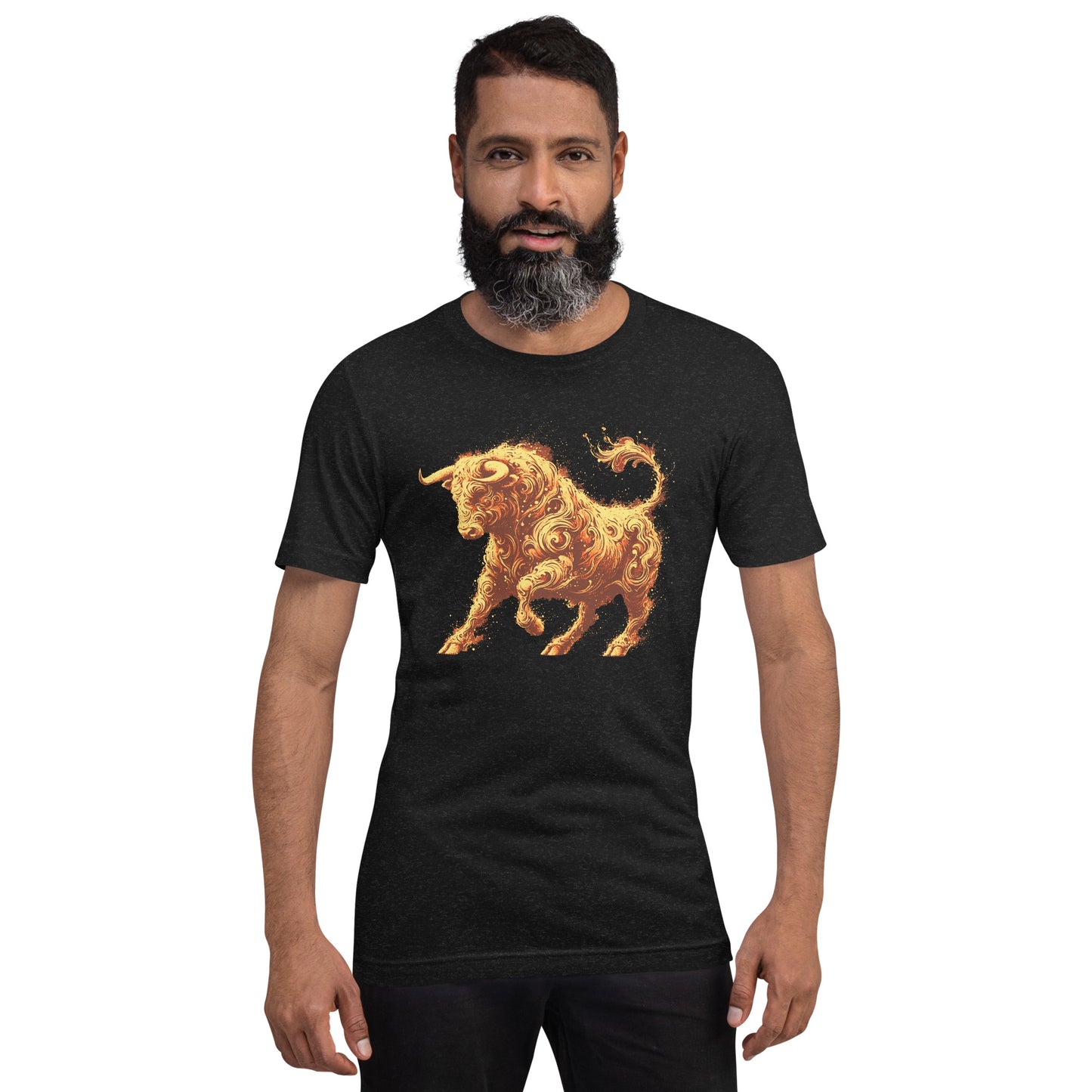 Bull Unisex T-Shirt "Molten Power" Premium 100% Cotton animal motif,athletic fit,bold design,bull,endurance,fitted design,freedom,motivational,nature-inspired,power,premium quality,resilience,spirit,strength,T-shirt,unique design,unisex