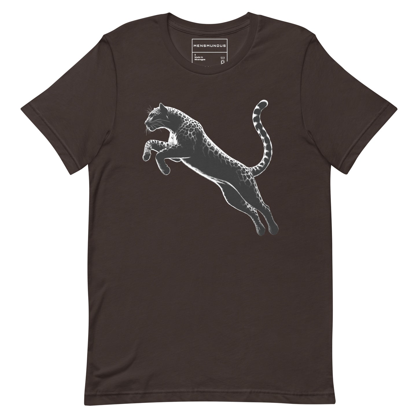 Leopard Unisex T-Shirt "Jumping" Premium 100% Cotton agility,animal motif,athletic fit,bold design,endurance,fitted design,freedom,leopard,motivational,nature-inspired,power,predator,premium quality,resilience,stealth,strength,T-shirt,unique design,unisex