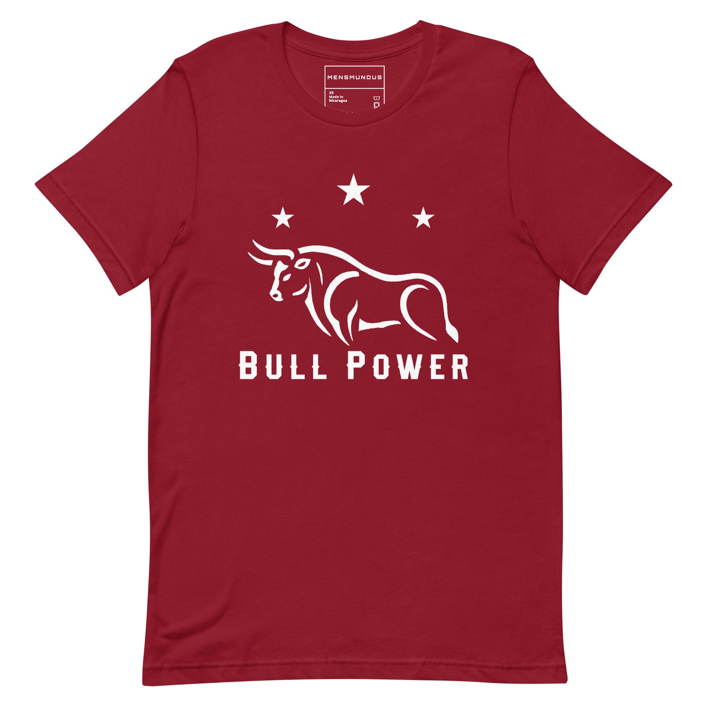 Bull Unisex T-Shirt "Power 3 Stars" Premium 100% Cotton animal motif,athletic fit,bold design,bull,endurance,fitted design,freedom,motivational,nature-inspired,power,premium quality,resilience,spirit,strength,T-shirt,unique design,unisex