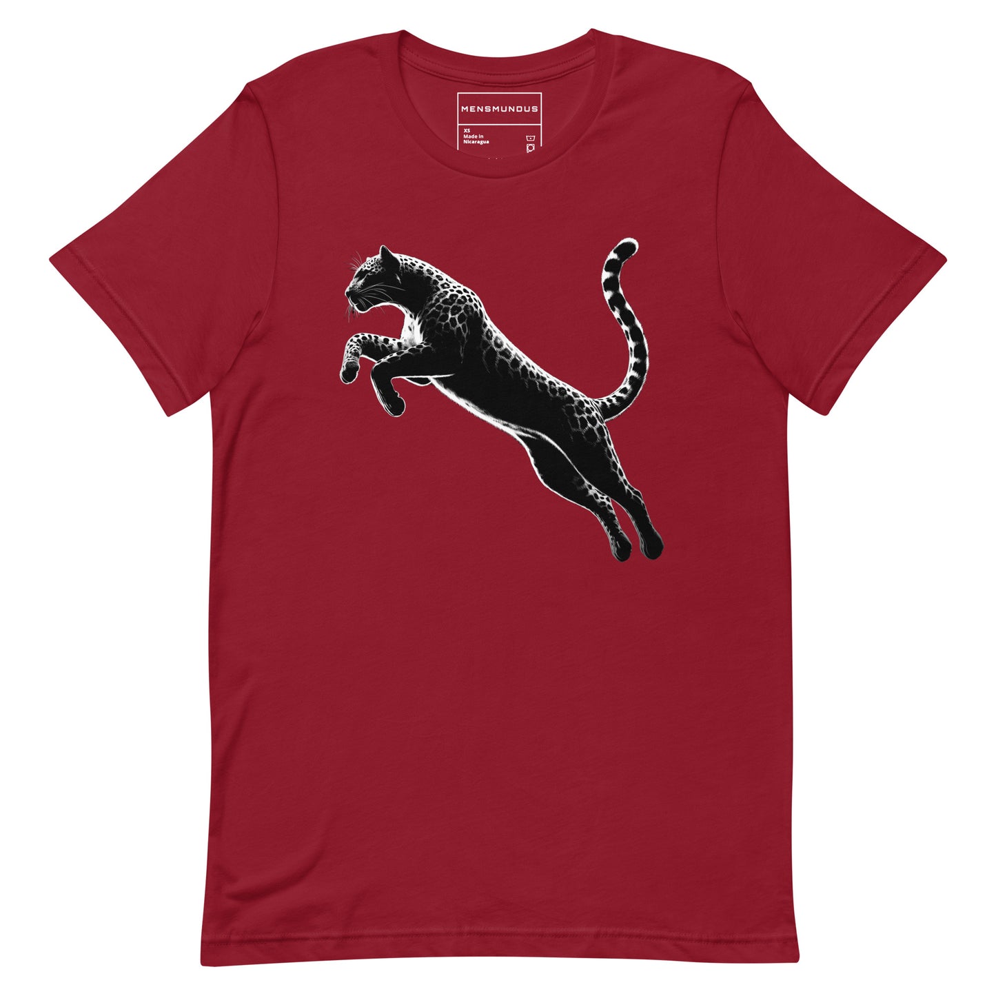 Leopard Unisex T-Shirt "Jumping" Premium 100% Cotton agility,animal motif,athletic fit,bold design,endurance,fitted design,freedom,leopard,motivational,nature-inspired,power,predator,premium quality,resilience,stealth,strength,T-shirt,unique design,unisex