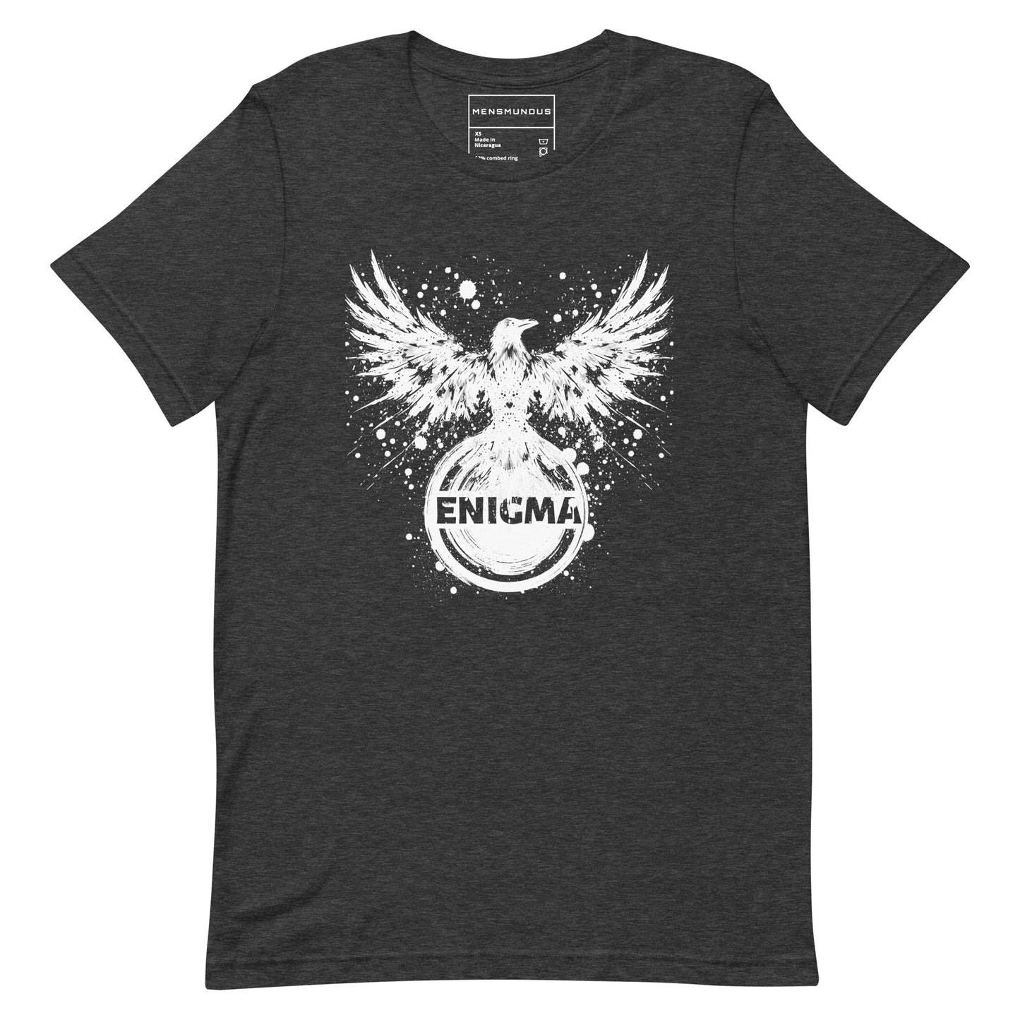 Raven Unisex T-Shirt "ENIGMA" Premium 100% Cotton animal motif,athletic fit,bold design,endurance,enigma,fitted design,freedom,motivational,mystery,nature-inspired,power,premium quality,raven,T-shirt,transformation,unique design,unisex