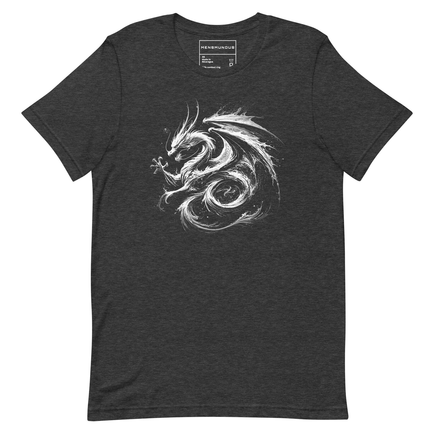 Dragon Unisex T-Shirt "Fluid Strenght" Black Premium 100% Cotton animal motif,athletic fit,bold design,dragon,endurance,fitted design,freedom,legend,motivational,mythical,nature-inspired,power,premium quality,strength,T-shirt,unique design,unisex