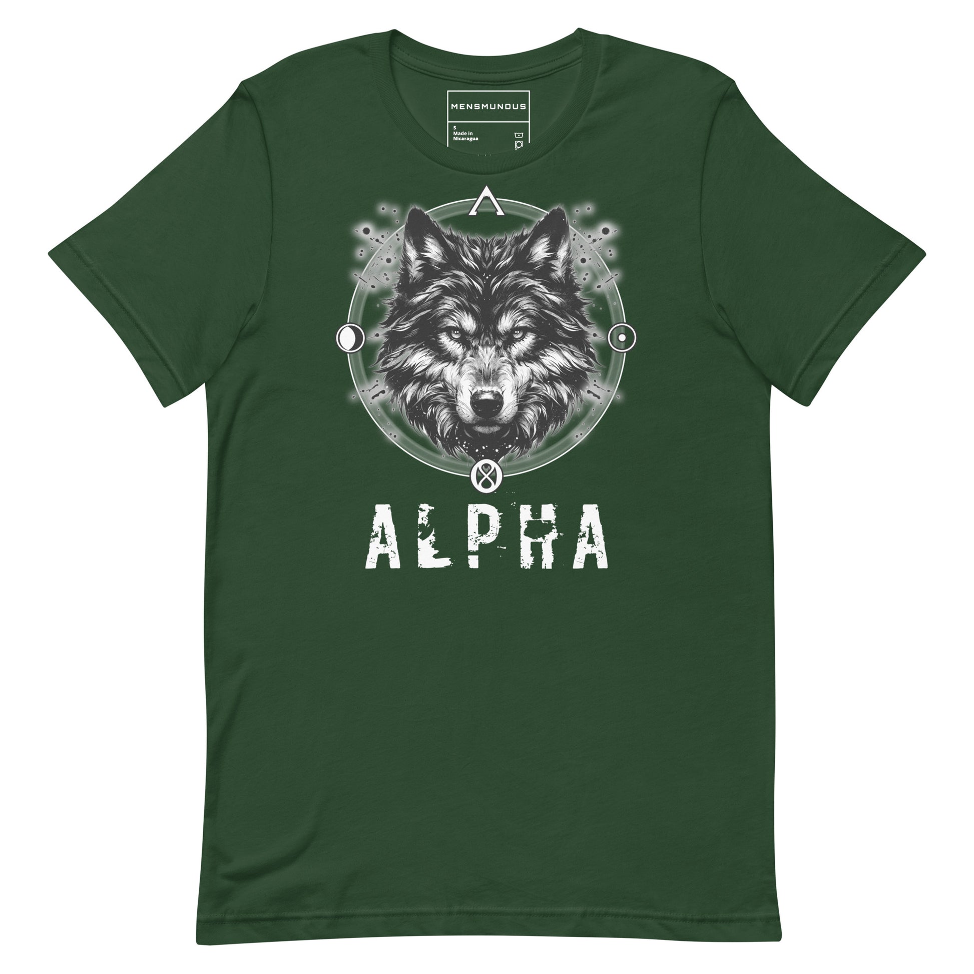 Wolf Unisex T-Shirt "Alpha" Premium 100% Cotton alpha,animal motif,athletic fit,bold design,endurance,fitted design,freedom,leadership,lone wolf,motivational,nature-inspired,power,premium quality,spirit animal,T-shirt,unique design,unisex,wolf