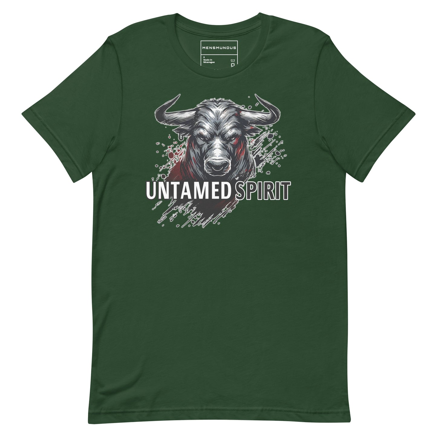 Bull Unisex T-Shirt "Untamed Spirit" Premium 100% Cotton animal motif,athletic fit,bold design,bull,endurance,fitted design,freedom,motivational,nature-inspired,power,premium quality,resilience,spirit,strength,T-shirt,unique design,unisex