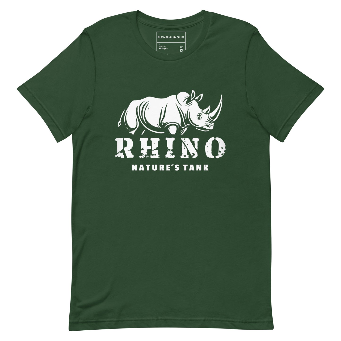 Rhino Unisex T-Shirt "Natures Tank" Premium 100% Cotton animal motif,athletic fit,bold design,courage,endurance,fitted design,freedom,motivational,nature,nature-inspired,power,premium quality,protector,resilience,rhino,stability,strength,T-shirt,unique de