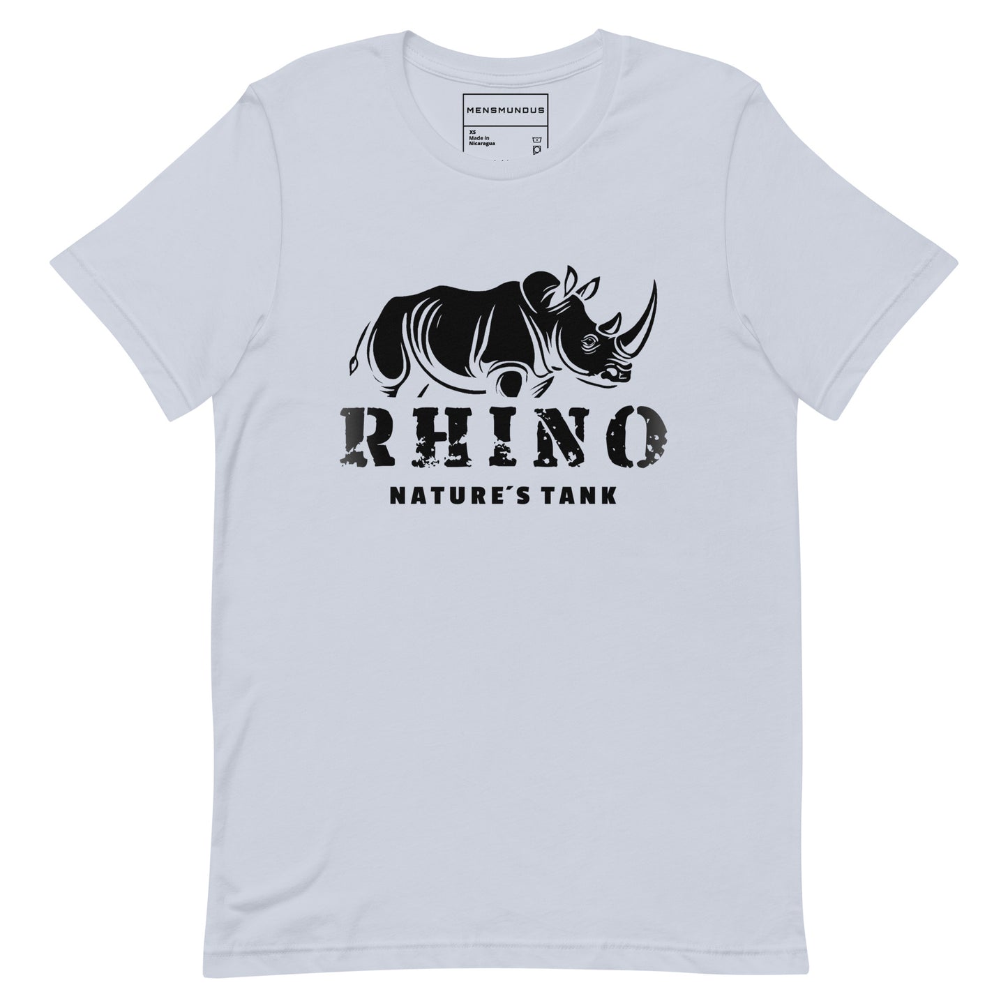 Rhino Unisex T-Shirt "Natures Tank" Premium 100% Cotton animal motif,athletic fit,bold design,courage,endurance,fitted design,freedom,motivational,nature,nature-inspired,power,premium quality,protector,resilience,rhino,stability,strength,T-shirt,unique de