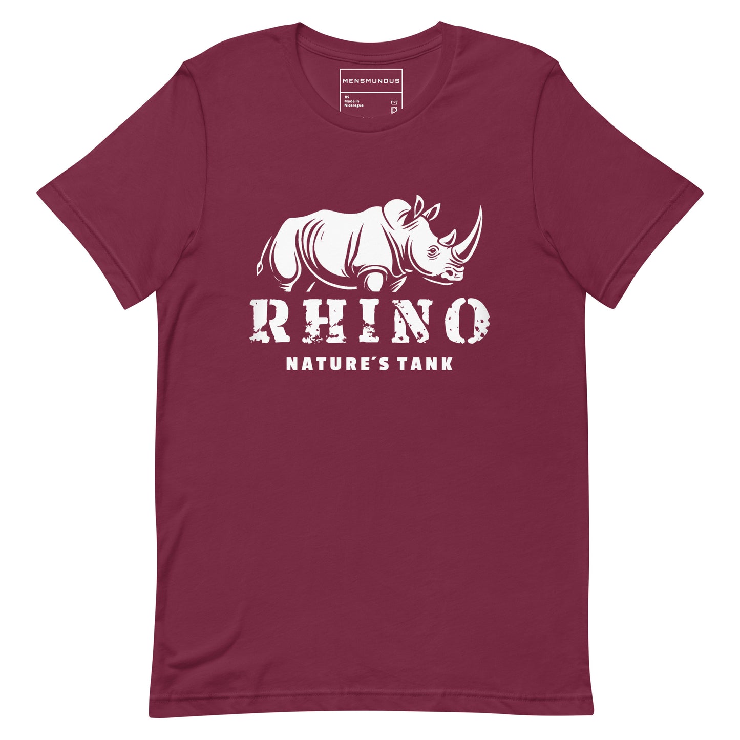 Rhino Unisex T-Shirt "Natures Tank" Premium 100% Cotton animal motif,athletic fit,bold design,courage,endurance,fitted design,freedom,motivational,nature,nature-inspired,power,premium quality,protector,resilience,rhino,stability,strength,T-shirt,unique de