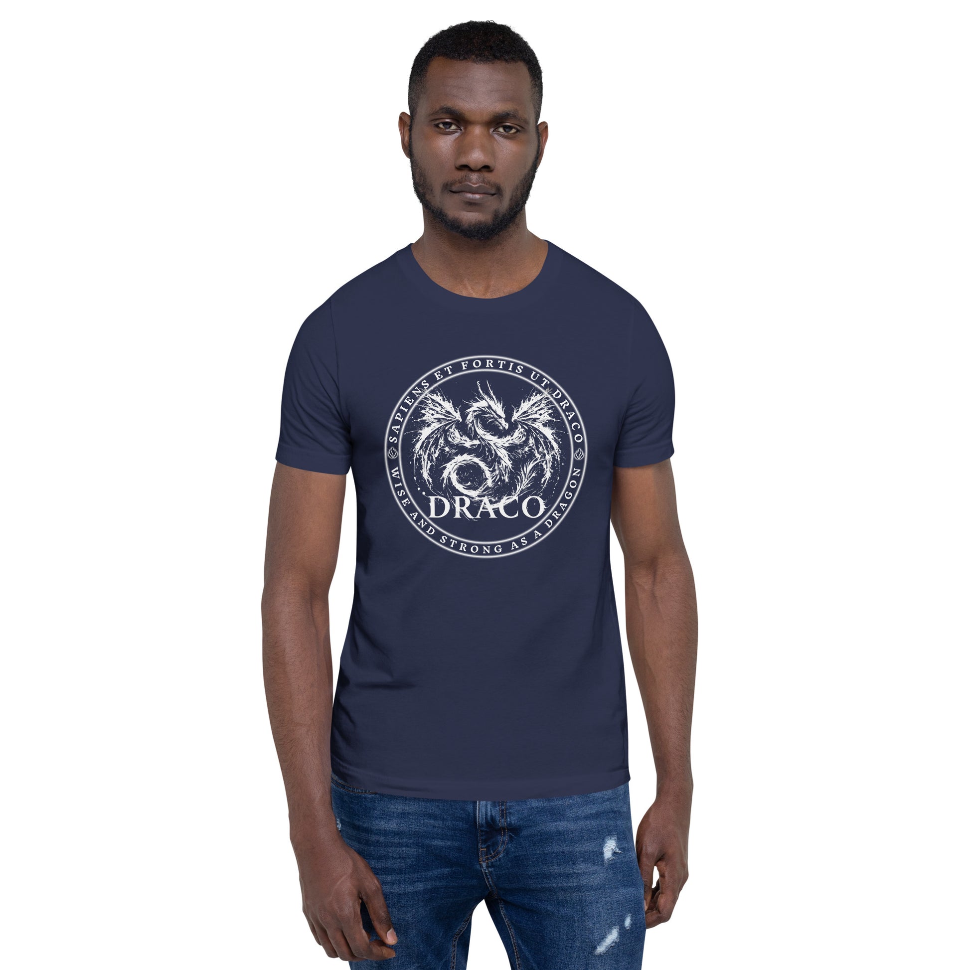 Dragon Unisex T-Shirt "DRACO" Premium 100% Cotton animal motif,athletic fit,bold design,dragon,endurance,fitted design,freedom,legend,motivational,mythical,nature-inspired,power,premium quality,strength,T-shirt,unique design,unisex