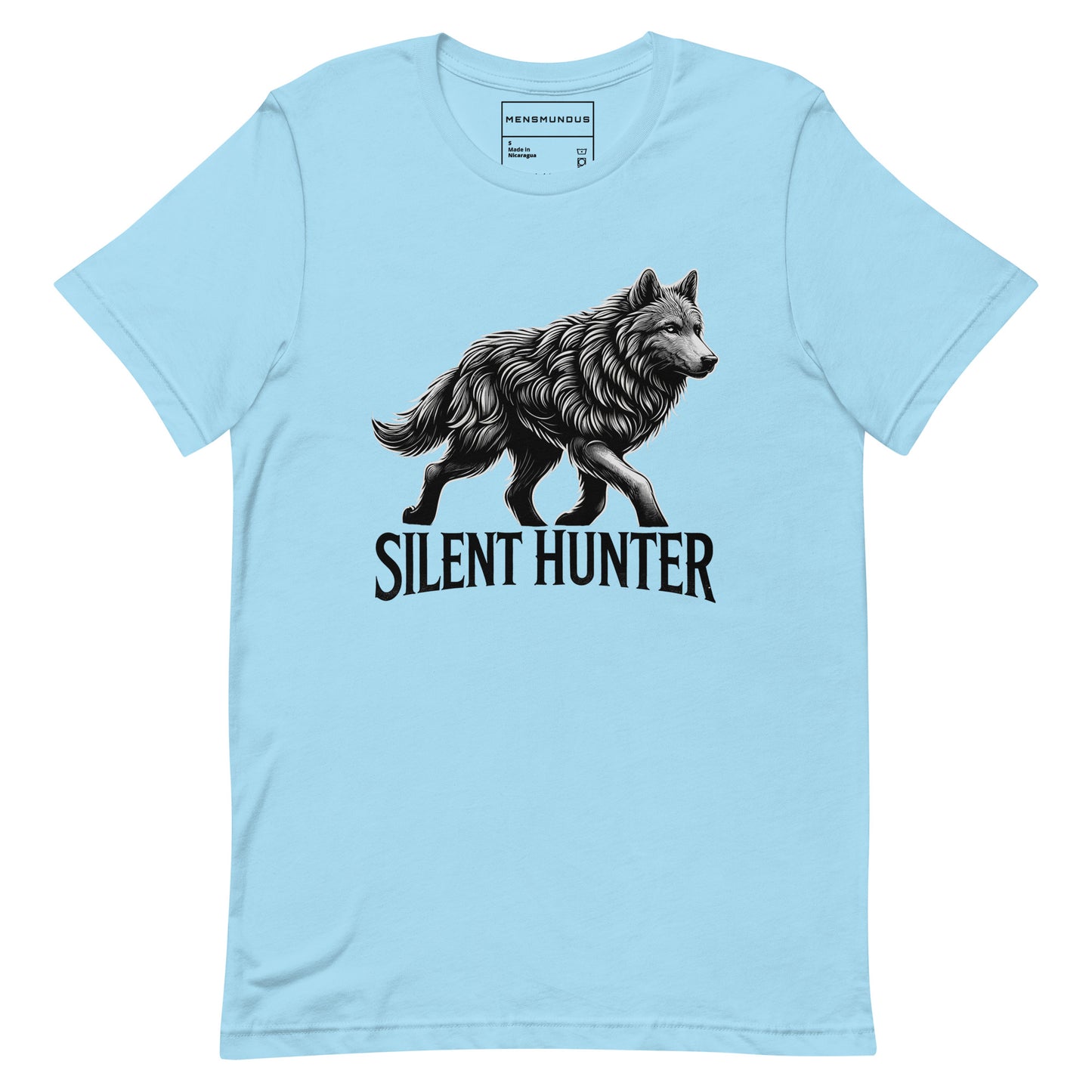 Wolf Unisex T-Shirt "Silent Hunter" Premium 100% Cotton agility,animal motif,athletic fit,bold design,endurance,fitted design,freedom,hunter,motivational,nature-inspired,power,premium quality,resilience,silent,stealth,strength,T-shirt,unique design,unisex