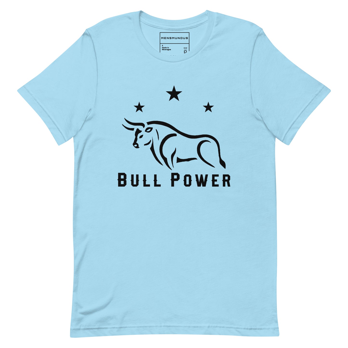 Bull Unisex T-Shirt "Power 3 Stars" Premium 100% Cotton animal motif,athletic fit,bold design,bull,endurance,fitted design,freedom,motivational,nature-inspired,power,premium quality,resilience,spirit,strength,T-shirt,unique design,unisex