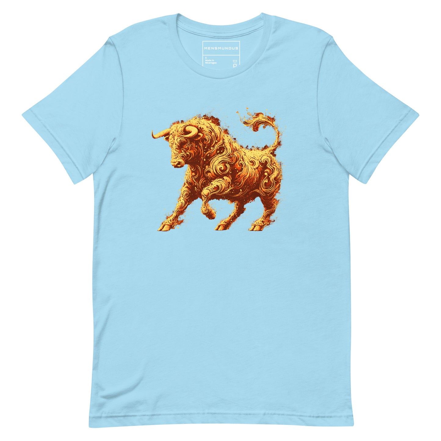 Bull Unisex T-Shirt "Molten Power" Premium 100% Cotton animal motif,athletic fit,bold design,bull,endurance,fitted design,freedom,motivational,nature-inspired,power,premium quality,resilience,spirit,strength,T-shirt,unique design,unisex