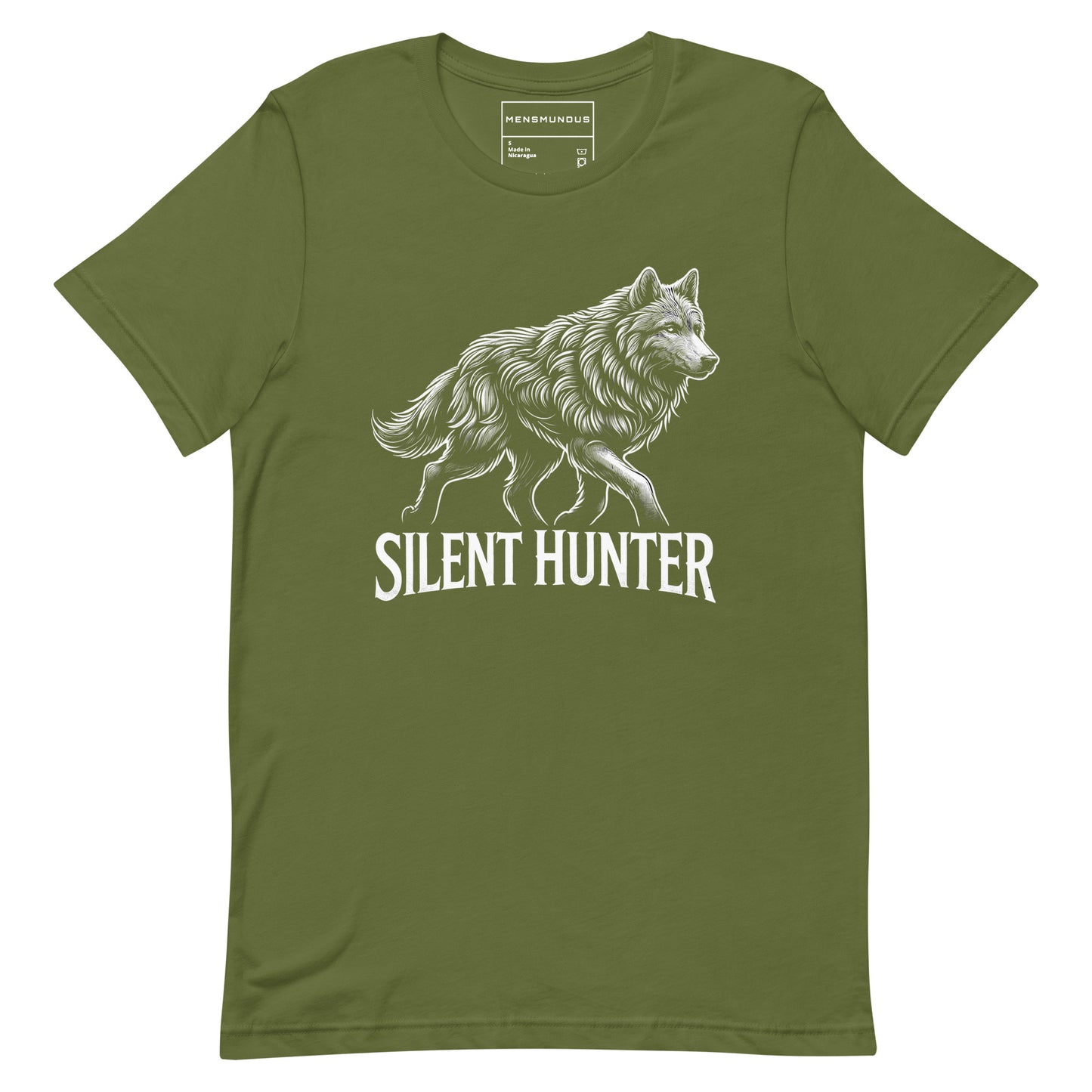 Wolf Unisex T-Shirt "Silent Hunter" Premium 100% Cotton agility,animal motif,athletic fit,bold design,endurance,fitted design,freedom,hunter,motivational,nature-inspired,power,premium quality,resilience,silent,stealth,strength,T-shirt,unique design,unisex