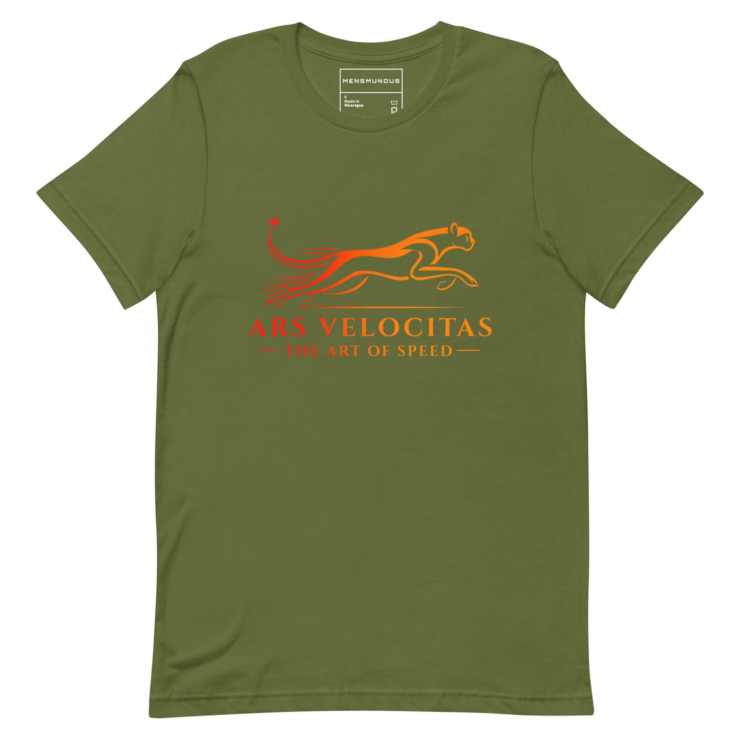 Cheetah "ARS VELOCITAS" Unisex T-Shirt Premium 100% Cotton agility,animal motif,athletic fit,bold design,cheetah,endurance,fitted design,freedom,motivational,nature-inspired,power,predator,premium quality,resilience,speed,stealth,strength,T-shirt,unique d