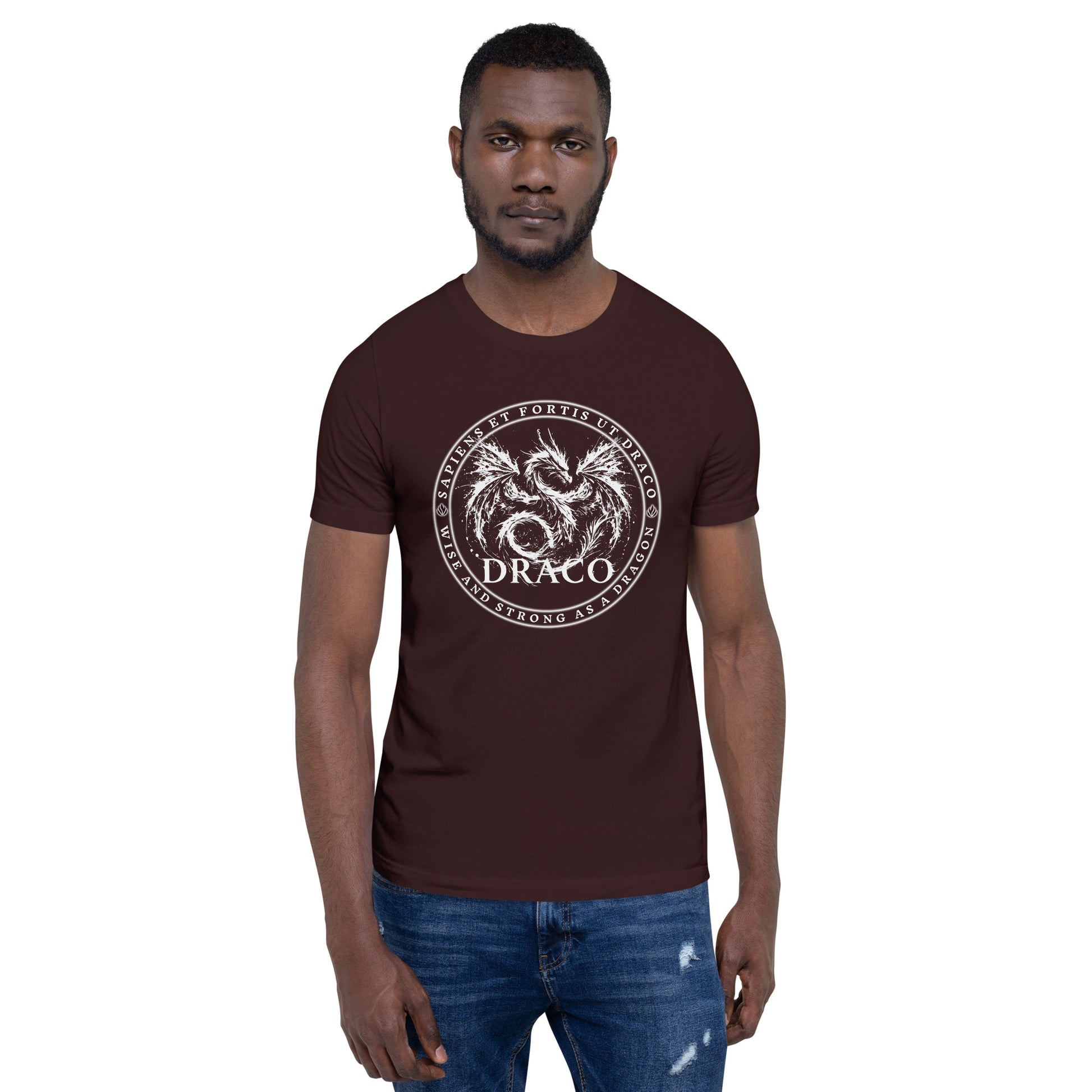 Dragon Unisex T-Shirt "DRACO" Premium 100% Cotton animal motif,athletic fit,bold design,dragon,endurance,fitted design,freedom,legend,motivational,mythical,nature-inspired,power,premium quality,strength,T-shirt,unique design,unisex