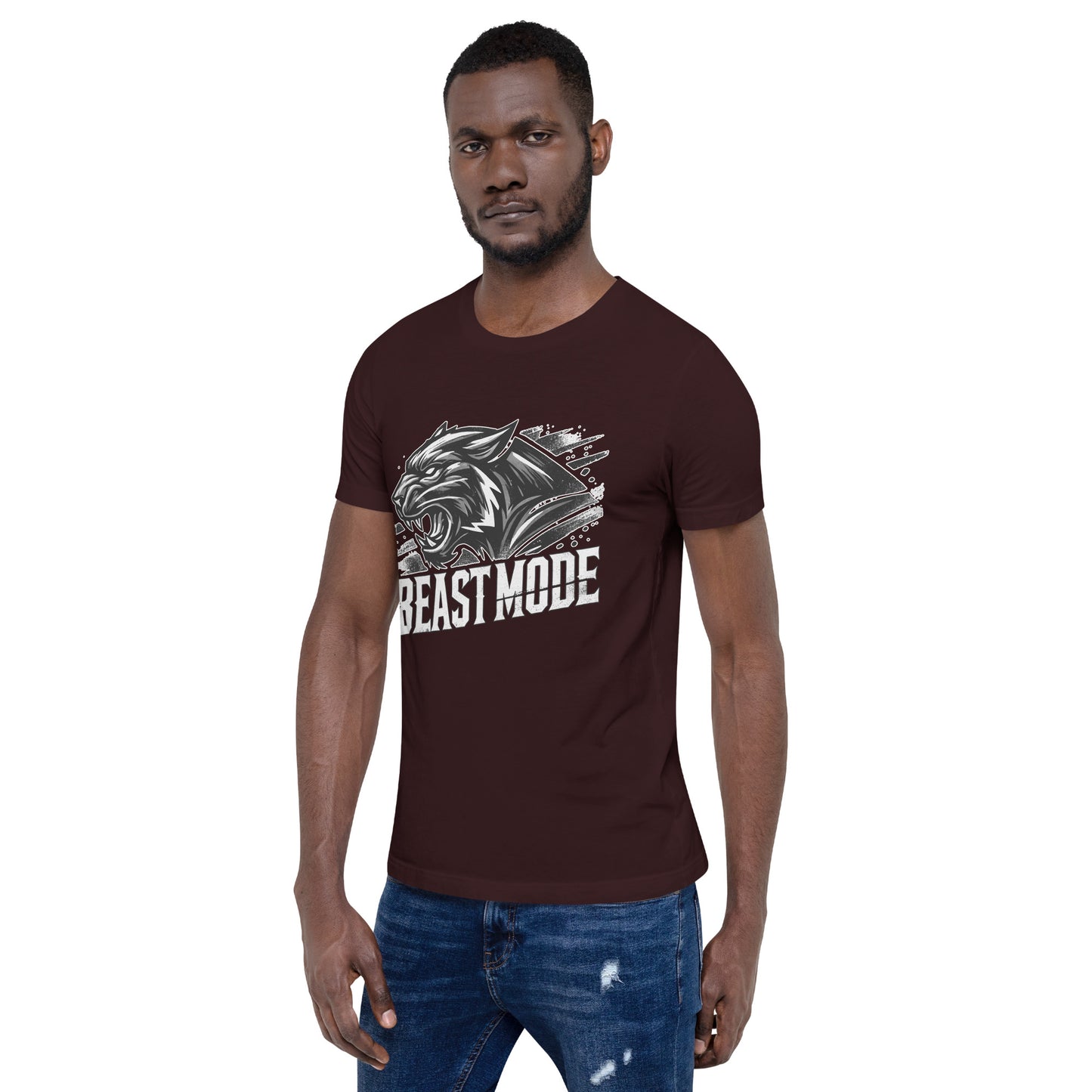 Panther Unisex T-Shirt "Beast Mode" Premium 100% Cotton agility,animal motif,athletic fit,beast mode,bold design,endurance,fitted design,freedom,motivational,nature-inspired,panther,power,premium quality,stealth,strength,T-shirt,unique design,unisex,wild