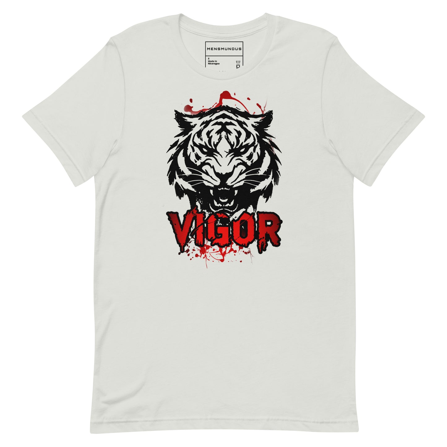 Tiger Unisex T-Shirt "Vigor" Premium 100% Cotton agility,animal motif,athletic fit,bold design,courage,endurance,fitted design,freedom,motivational,nature-inspired,power,predator,premium quality,strength,T-shirt,tiger,unique design,unisex,untamed,vigor,wi