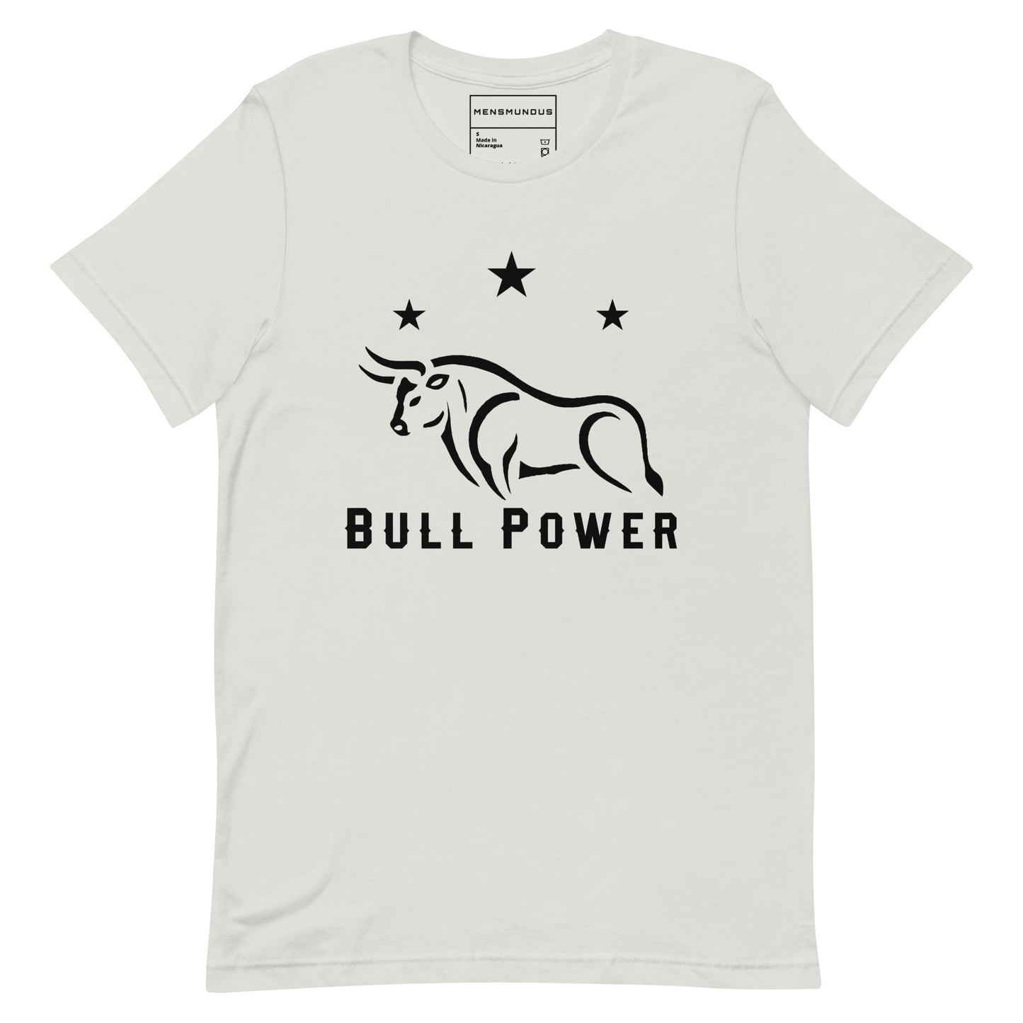 Bull Unisex T-Shirt "Power 3 Stars" Premium 100% Cotton animal motif,athletic fit,bold design,bull,endurance,fitted design,freedom,motivational,nature-inspired,power,premium quality,resilience,spirit,strength,T-shirt,unique design,unisex