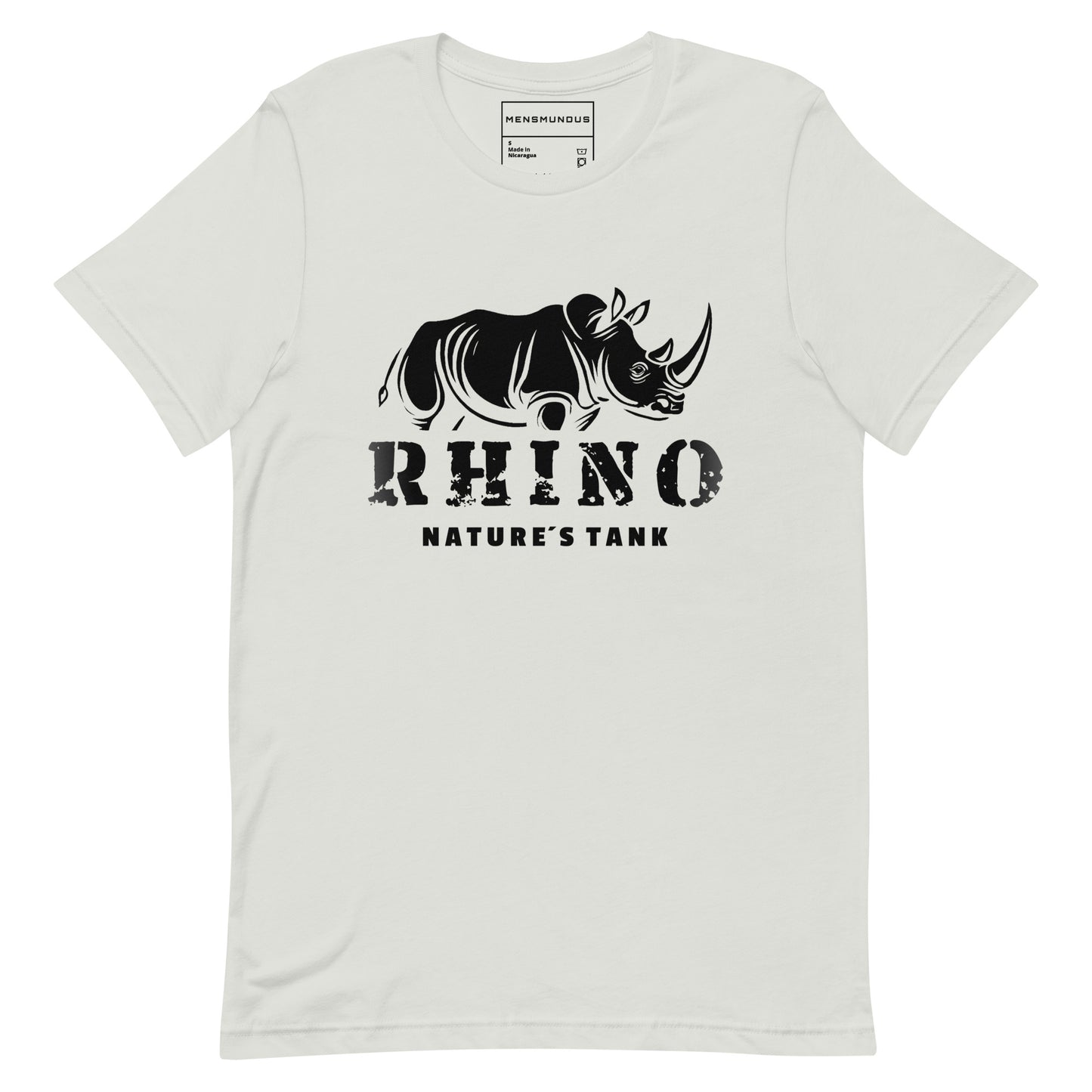 Rhino Unisex T-Shirt "Natures Tank" Premium 100% Cotton animal motif,athletic fit,bold design,courage,endurance,fitted design,freedom,motivational,nature,nature-inspired,power,premium quality,protector,resilience,rhino,stability,strength,T-shirt,unique de