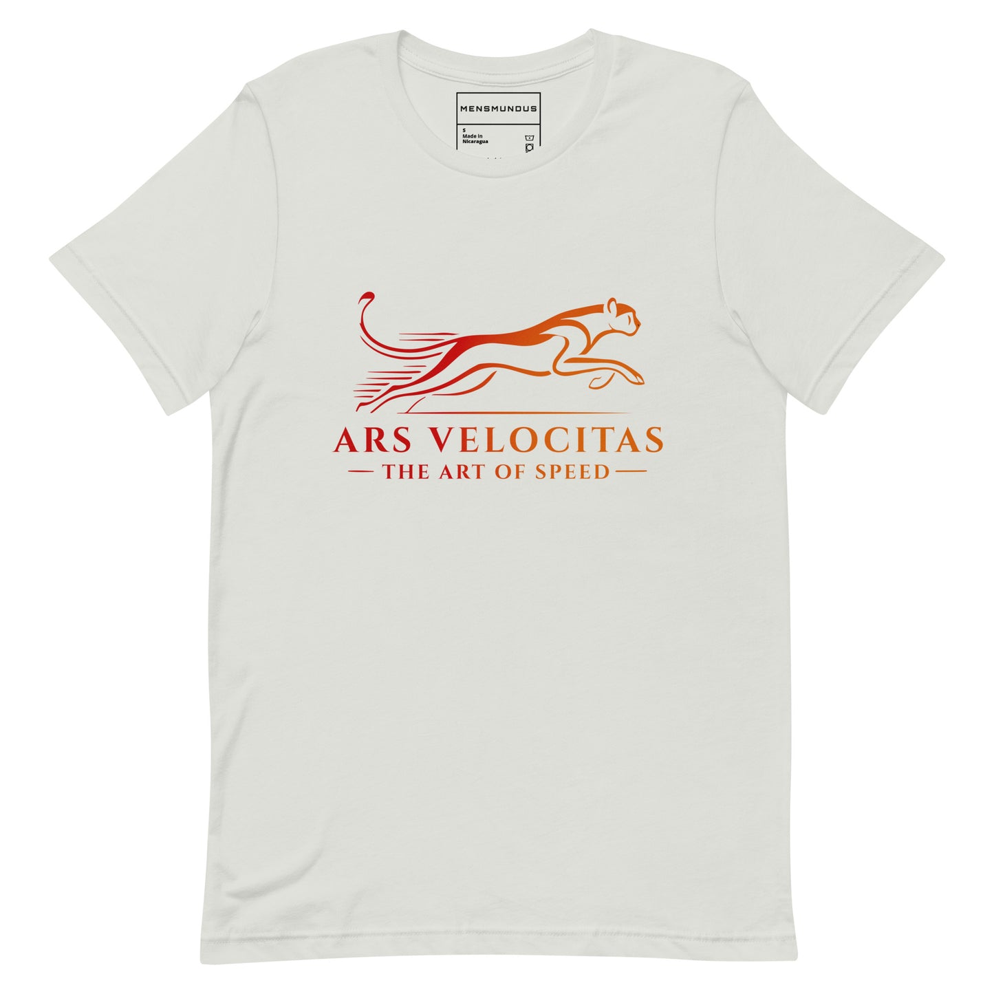 Cheetah "ARS VELOCITAS" Unisex T-Shirt Premium 100% Cotton agility,animal motif,athletic fit,bold design,cheetah,endurance,fitted design,freedom,motivational,nature-inspired,power,predator,premium quality,resilience,speed,stealth,strength,T-shirt,unique d