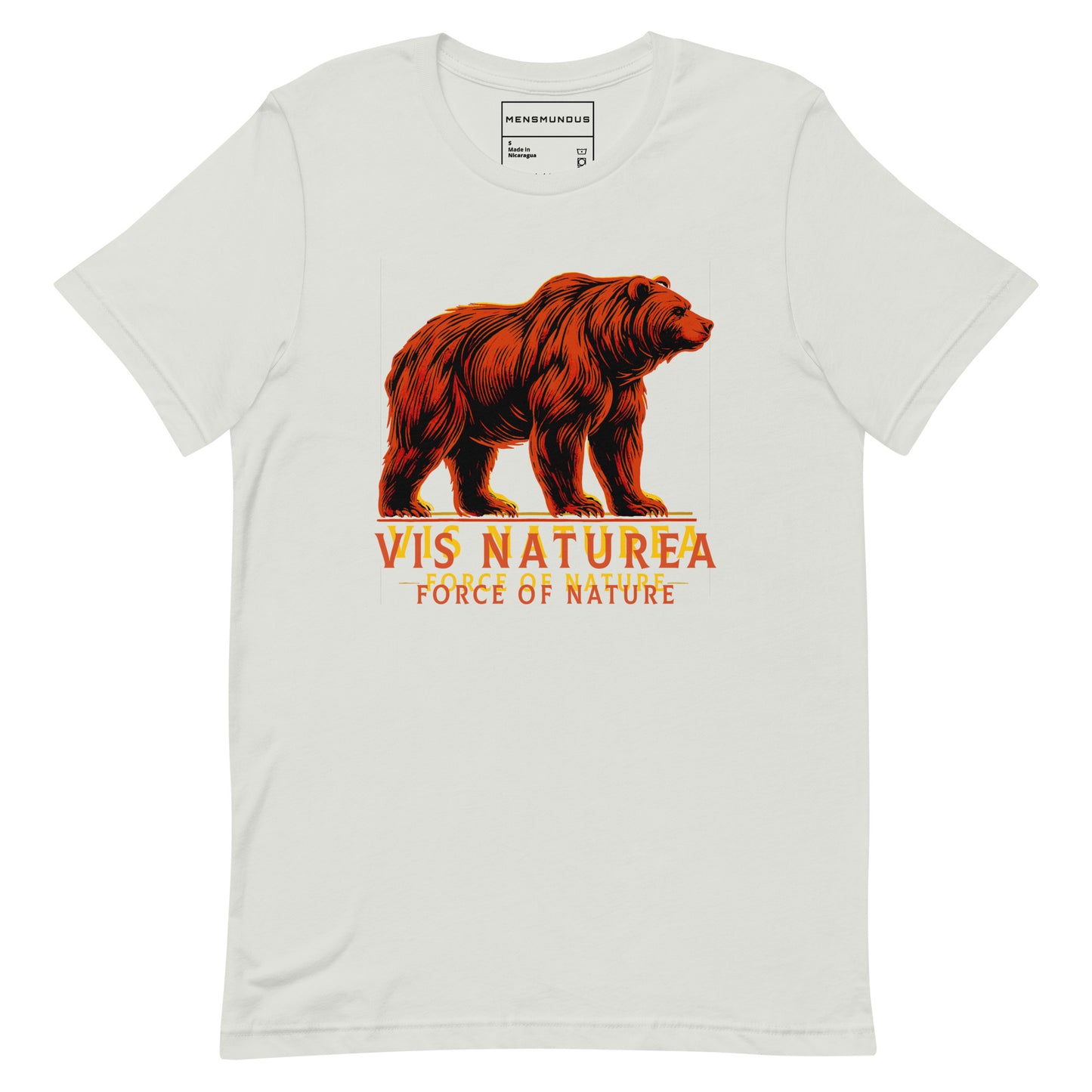 Bear Unisex T-Shirt "Force of Nature 1" Premium 100% Cotton animal motif,athletic fit,bear,bold design,endurance,fitted design,freedom,motivational,nature spirit,nature-inspired,power,premium quality,resilience,strength,T-shirt,unique design,unisex