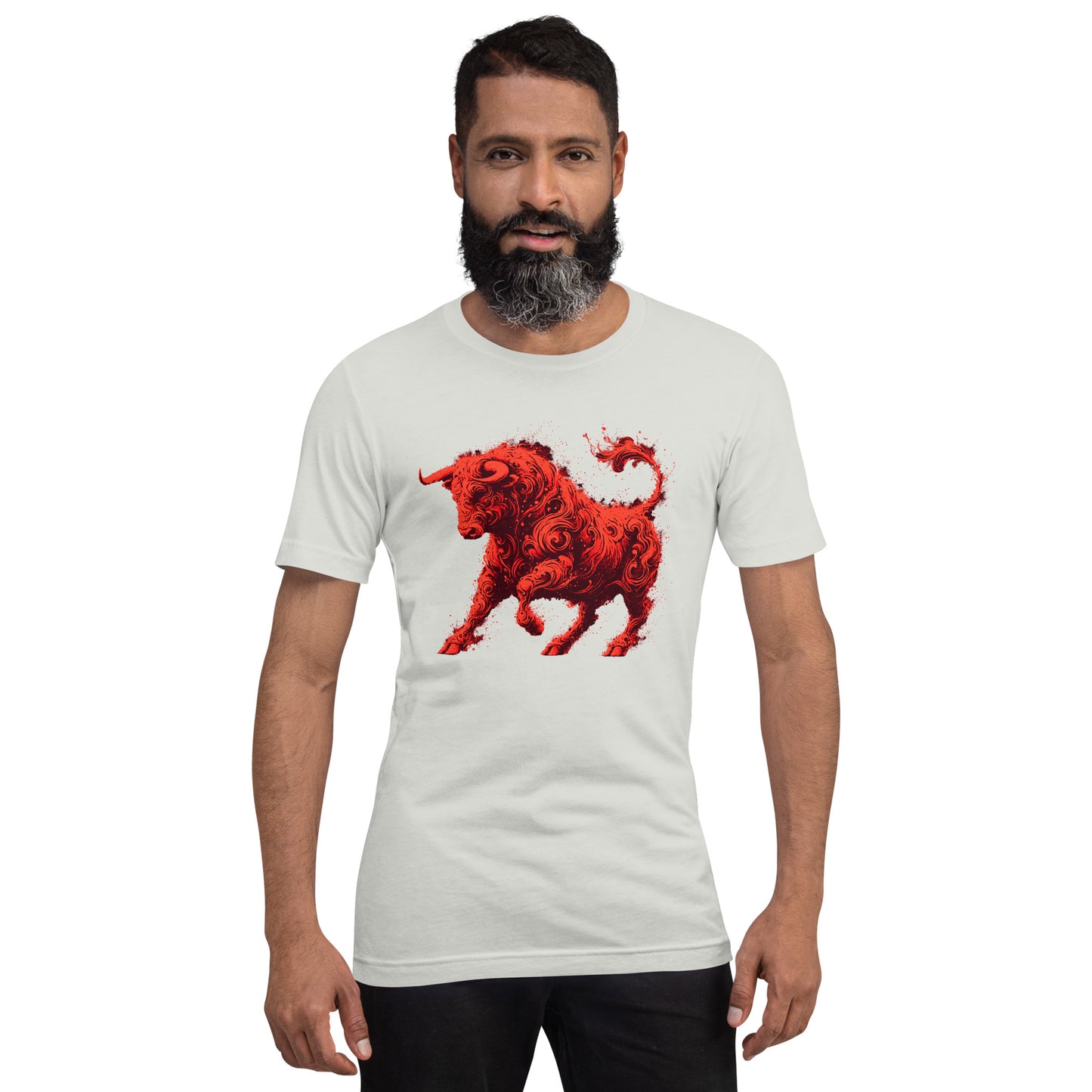 Bull Unisex T-Shirt "Molten Power" Premium 100% Cotton animal motif,athletic fit,bold design,bull,endurance,fitted design,freedom,motivational,nature-inspired,power,premium quality,resilience,spirit,strength,T-shirt,unique design,unisex