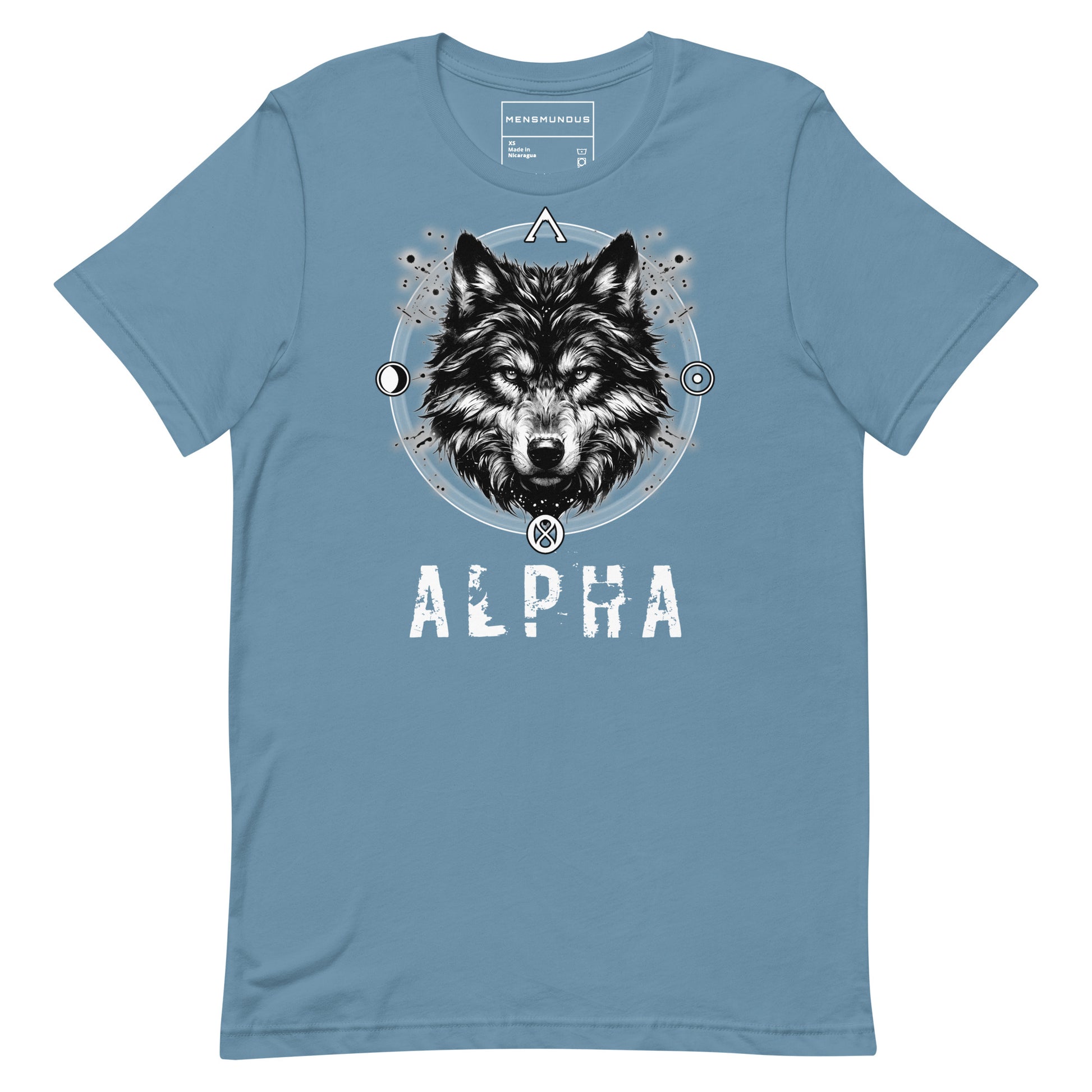 Wolf Unisex T-Shirt "Alpha" Premium 100% Cotton alpha,animal motif,athletic fit,bold design,endurance,fitted design,freedom,leadership,lone wolf,motivational,nature-inspired,power,premium quality,spirit animal,T-shirt,unique design,unisex,wolf