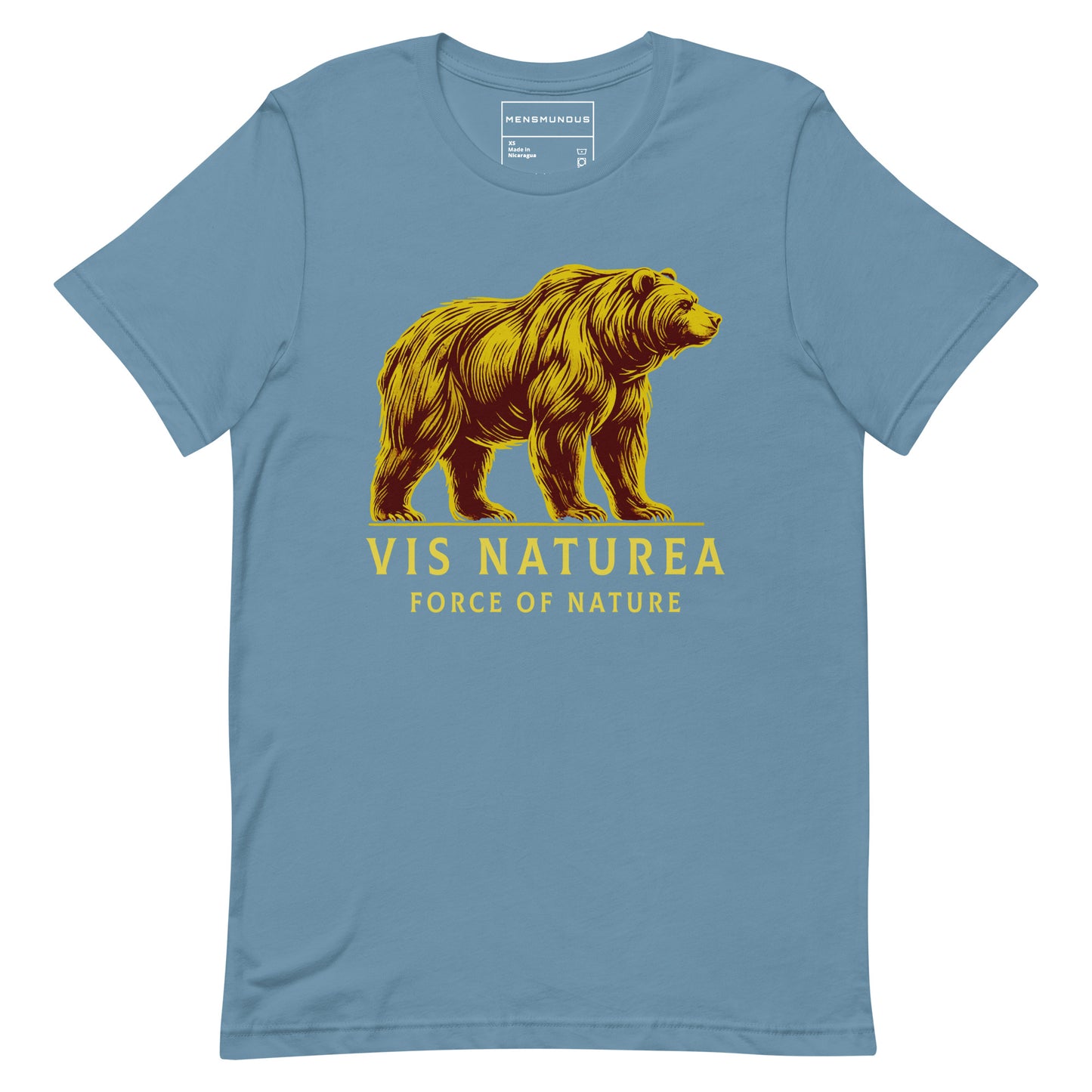 Bear Unisex T-Shirt "Force of Nature 1" Premium 100% Cotton animal motif,athletic fit,bear,bold design,endurance,fitted design,freedom,motivational,nature spirit,nature-inspired,power,premium quality,resilience,strength,T-shirt,unique design,unisex