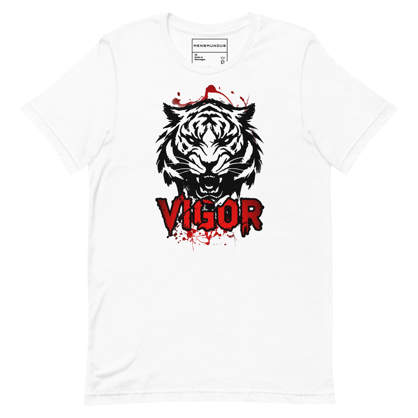 Tiger Unisex T-Shirt "Vigor" Premium 100% Cotton agility,animal motif,athletic fit,bold design,courage,endurance,fitted design,freedom,motivational,nature-inspired,power,predator,premium quality,strength,T-shirt,tiger,unique design,unisex,untamed,vigor,wi