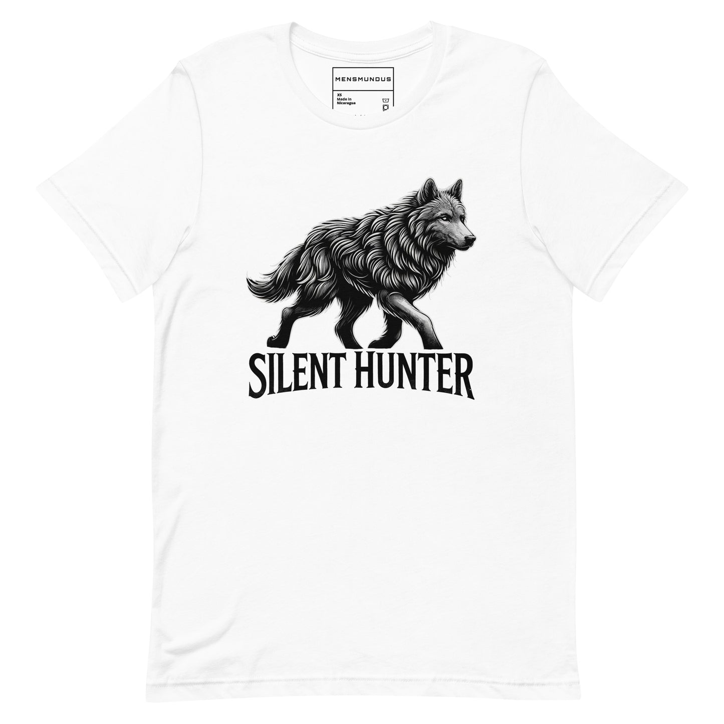 Wolf Unisex T-Shirt "Silent Hunter" Premium 100% Cotton agility,animal motif,athletic fit,bold design,endurance,fitted design,freedom,hunter,motivational,nature-inspired,power,premium quality,resilience,silent,stealth,strength,T-shirt,unique design,unisex