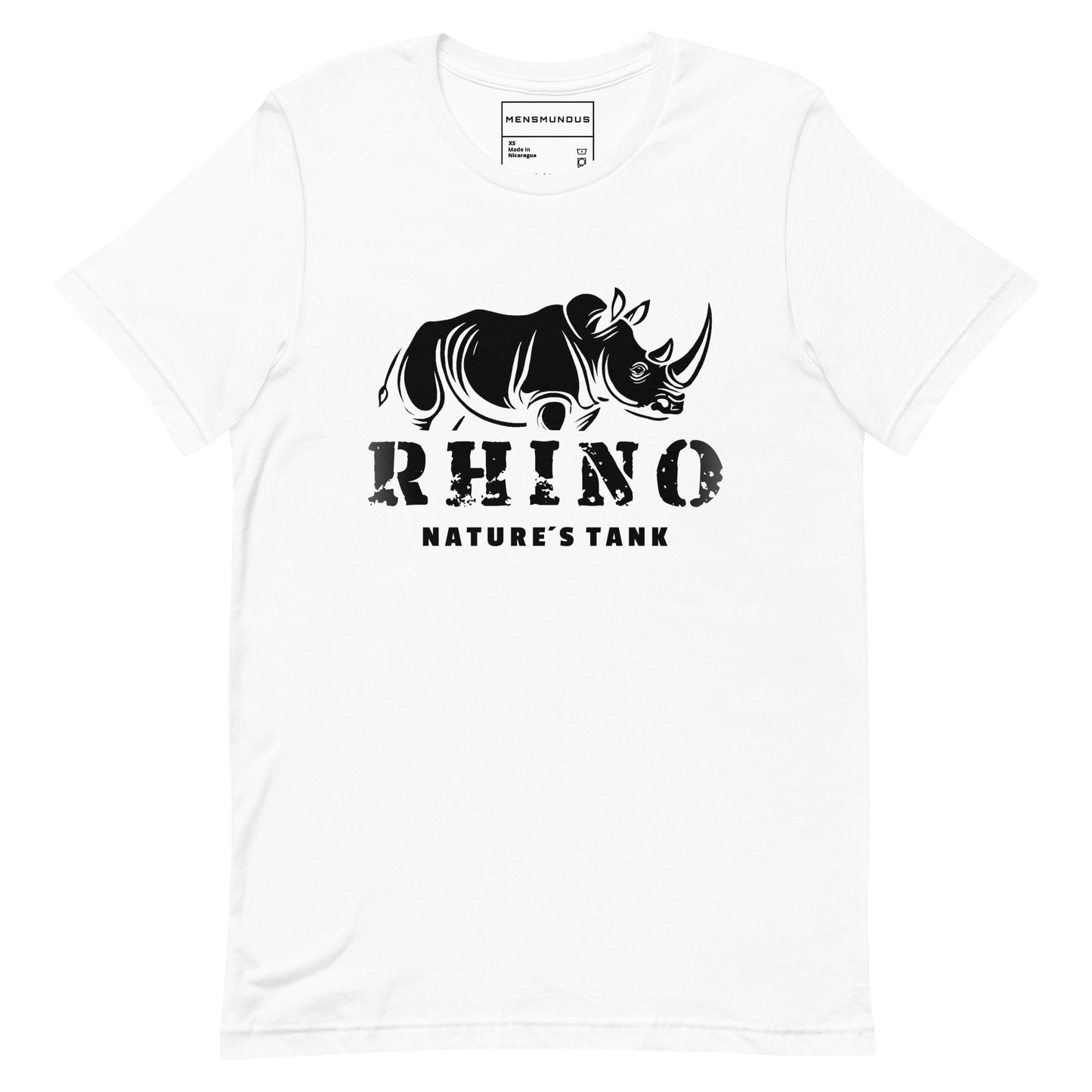 Rhino Unisex T-Shirt "Natures Tank" Premium 100% Cotton animal motif,athletic fit,bold design,courage,endurance,fitted design,freedom,motivational,nature,nature-inspired,power,premium quality,protector,resilience,rhino,stability,strength,T-shirt,unique de