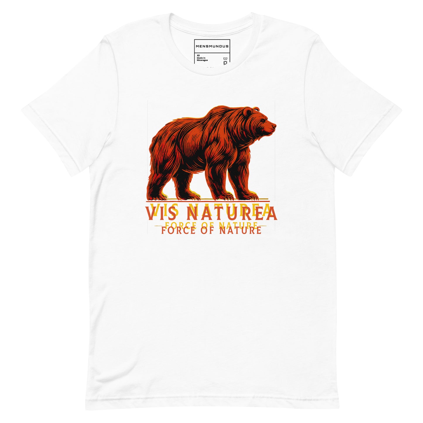 Bear Unisex T-Shirt "Force of Nature 1" Premium 100% Cotton animal motif,athletic fit,bear,bold design,endurance,fitted design,freedom,motivational,nature spirit,nature-inspired,power,premium quality,resilience,strength,T-shirt,unique design,unisex